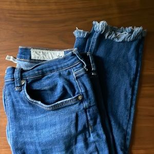 Rag & bone women’s high rise ankle skinny blue jeans size 31